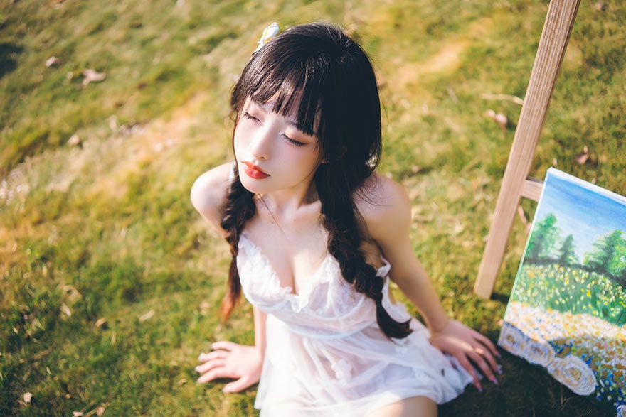 白裙清純小姐姐農莊寫真