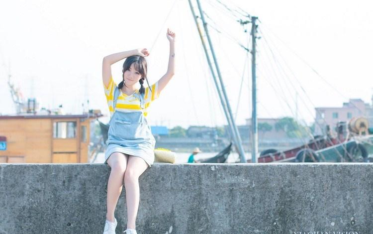 清純天然美女戶外一日游隨拍寫真圖片