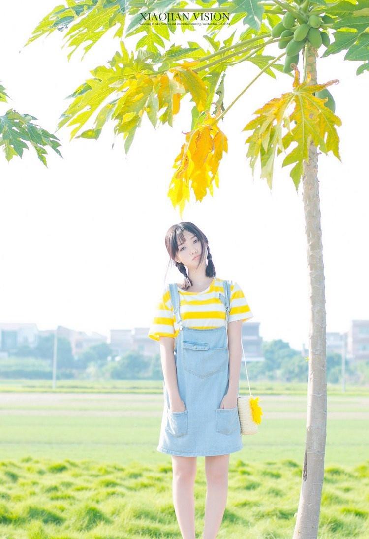 清純天然美女戶外一日游隨拍寫真圖片