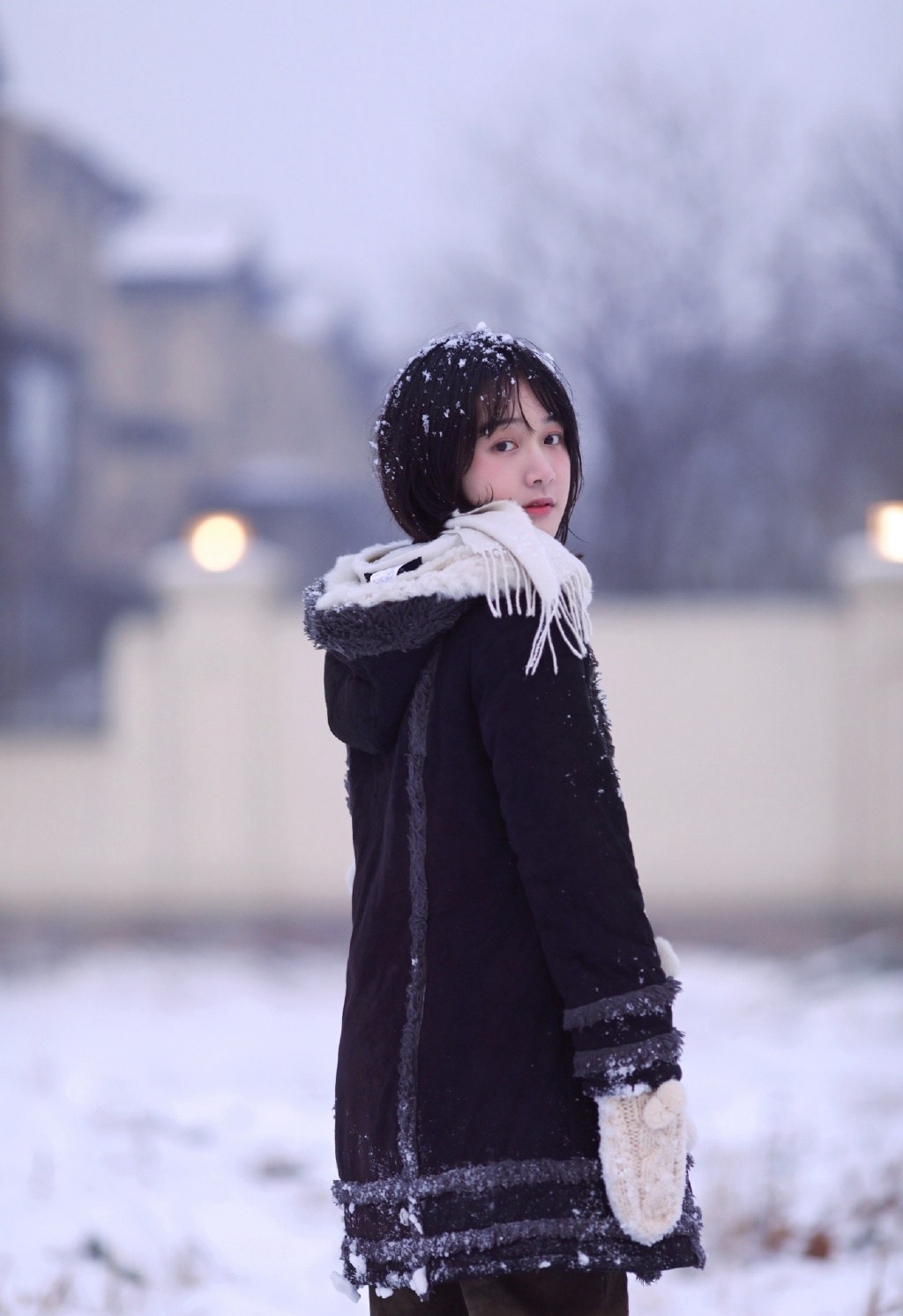 凌美仕清秀雪景純美寫真圖片