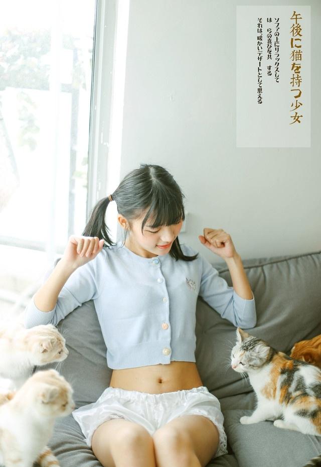 美少女與貓的午后快樂時間