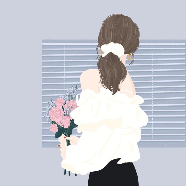 手繪文藝風女生頭像，唯美治愈系