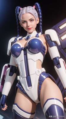 少女人體藝術圖片(同時滿足男人兩大愛好的高達機甲風美眉)