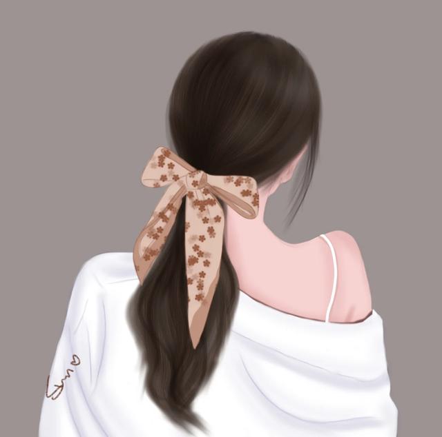 「頭像」手繪氣質女生背影，你喜歡哪一個