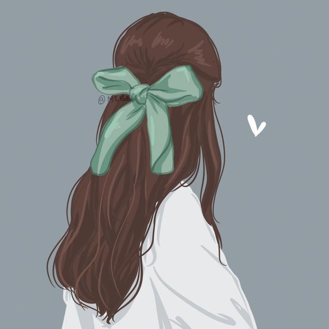 手繪文藝風女生頭像，唯美治愈系