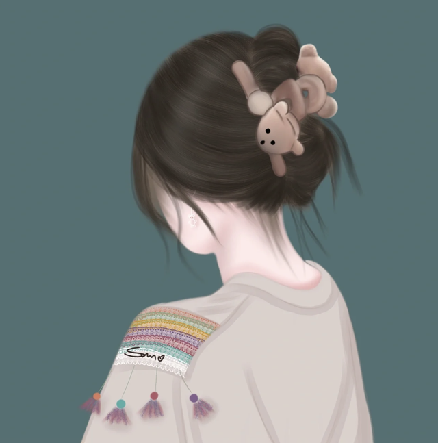 「頭像」手繪氣質女生背影，你喜歡哪一個