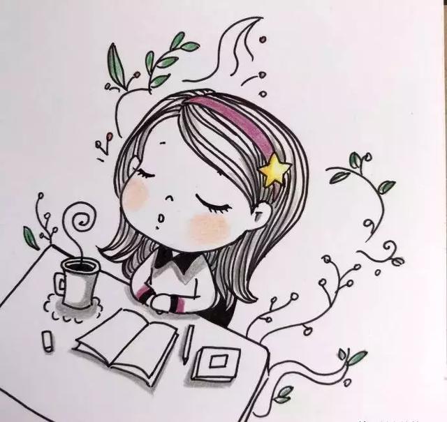 簡筆畫︱可愛女孩的簡單畫教程