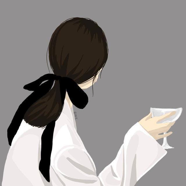 手繪文藝風女生頭像，唯美治愈系