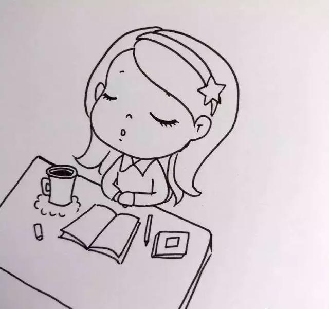 簡筆畫︱可愛女孩的簡單畫教程