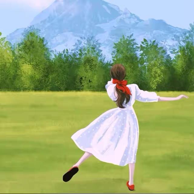 手繪文藝風女生頭像，唯美治愈系