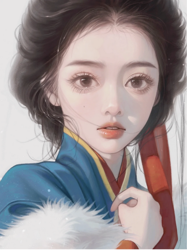 仙氣飄飄的手繪女生頭像，太美啦