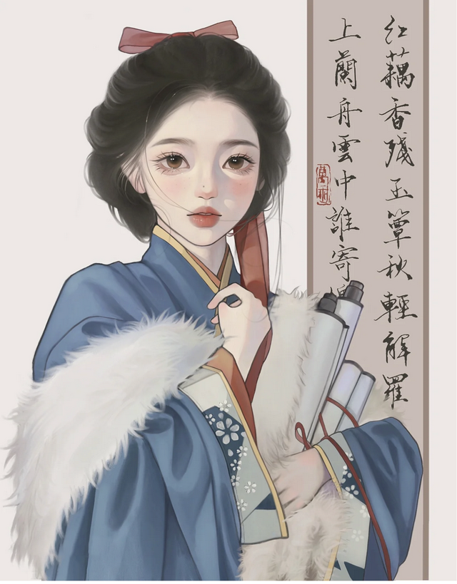 仙氣飄飄的手繪女生頭像，太美啦