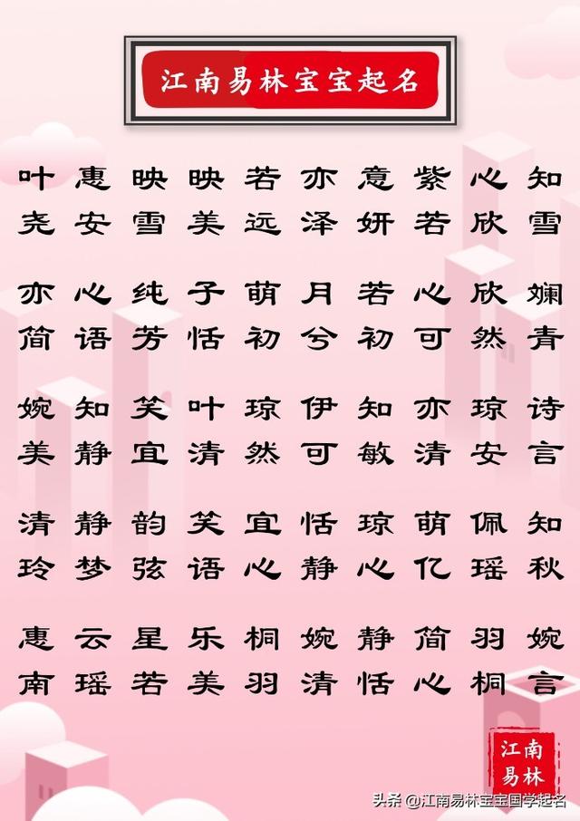 明眸皓齒、亭亭玉立,200個女孩唯美名字,讓人眼前一亮