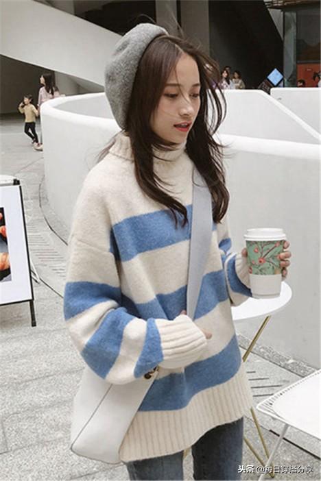 歡樂頌調皮美女楊紫和時尚模特比拼條紋毛衣搭配,你們覺得誰好看
