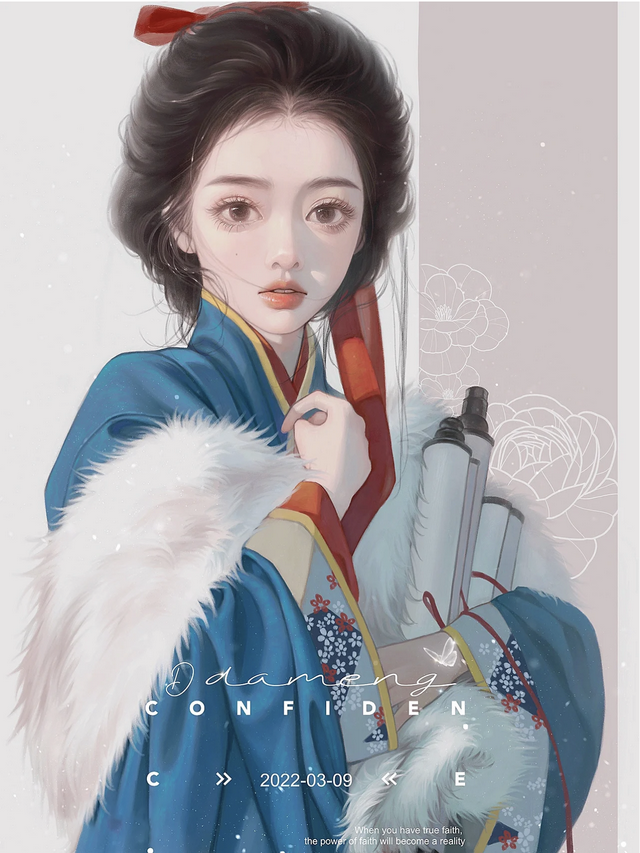 仙氣飄飄的手繪女生頭像，太美啦