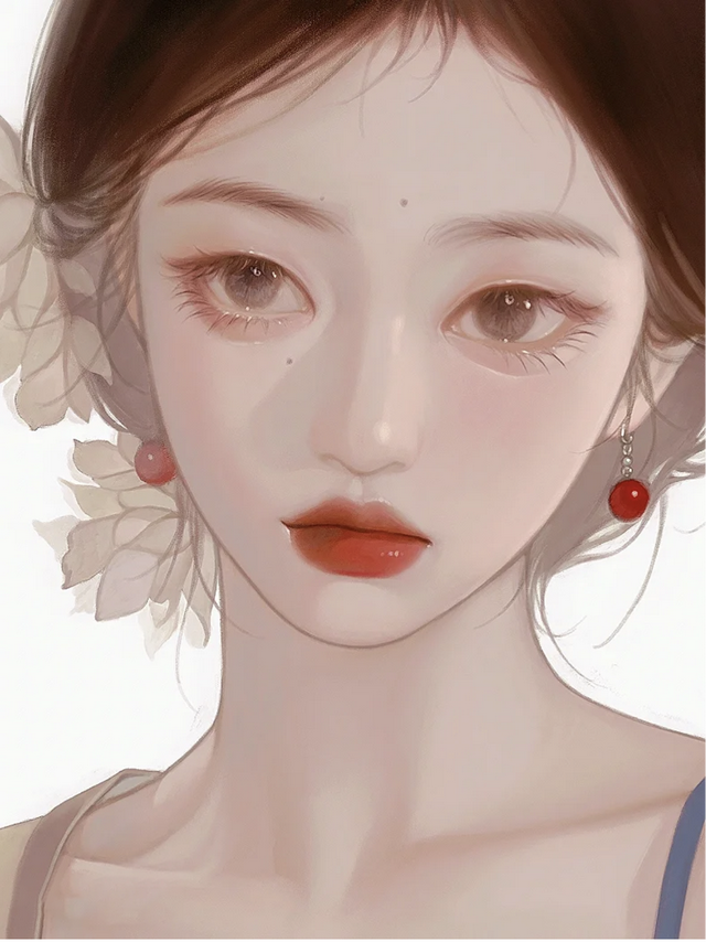 仙氣飄飄的手繪女生頭像，太美啦