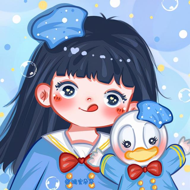 超可愛的卡通動(dòng)漫女生頭像、閨蜜頭像