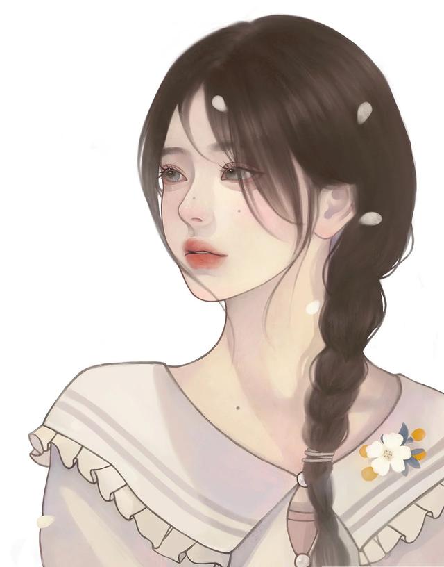 仙氣飄飄的手繪女生頭像，太美啦