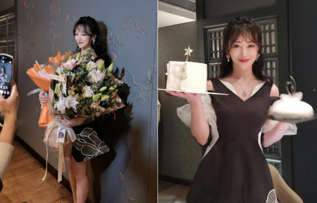 女星陳紫函慶47歲生日！穿低領(lǐng)裙秀完美事業(yè)線，胸前大鉆石太搶鏡