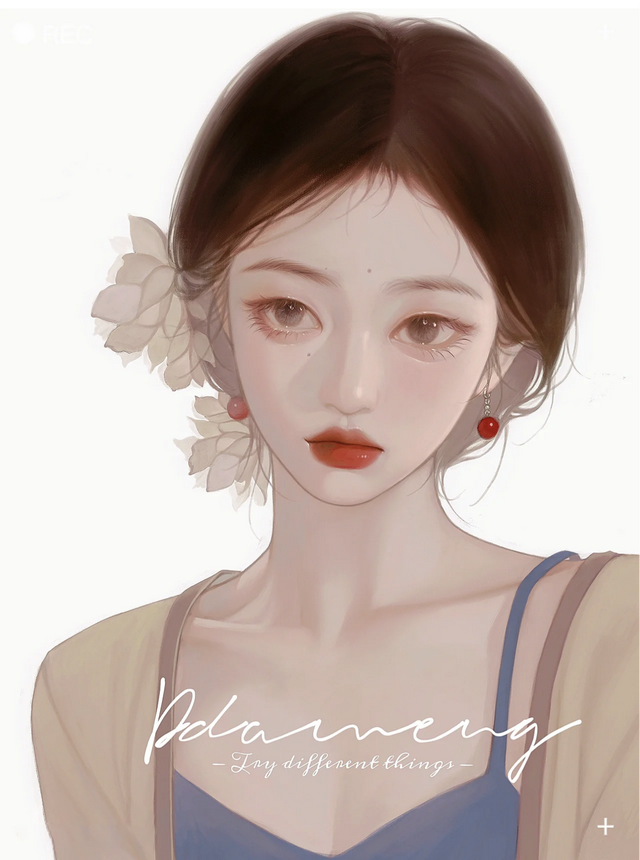 仙氣飄飄的手繪女生頭像，太美啦