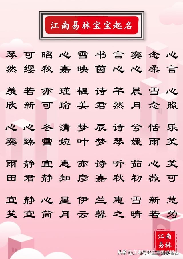 明眸皓齒、亭亭玉立,200個女孩唯美名字,讓人眼前一亮