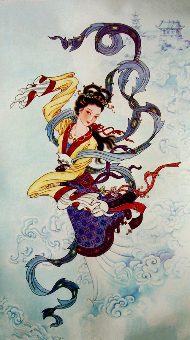 古典美女（嫦娥）美術(shù)素材資料