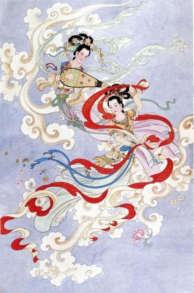 古典美女（嫦娥）美術(shù)素材資料