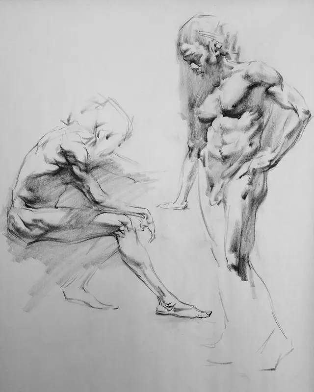 雖然是人體藝術，但是你們看美國藝術家的作品，總該只能學技術了