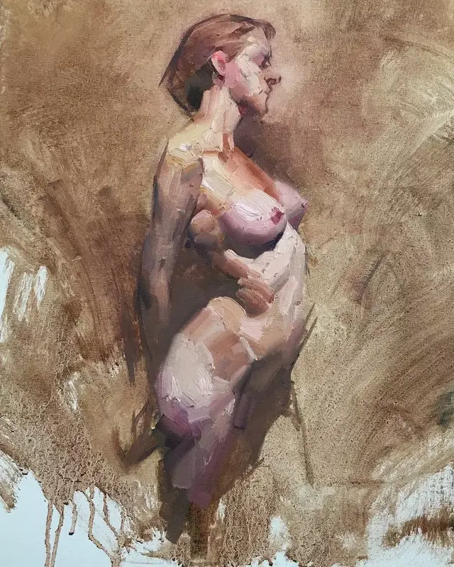 雖然是人體藝術，但是你們看美國藝術家的作品，總該只能學技術了