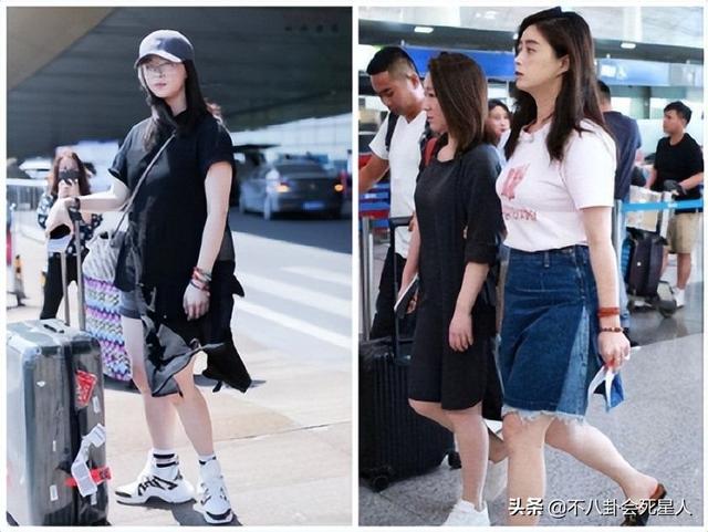 看臉90斤,看腿150斤,這7位女星小臉配粗腿,身材太不協調