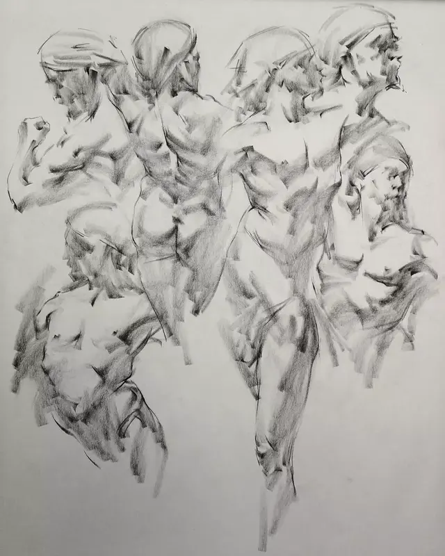 雖然是人體藝術，但是你們看美國藝術家的作品，總該只能學技術了