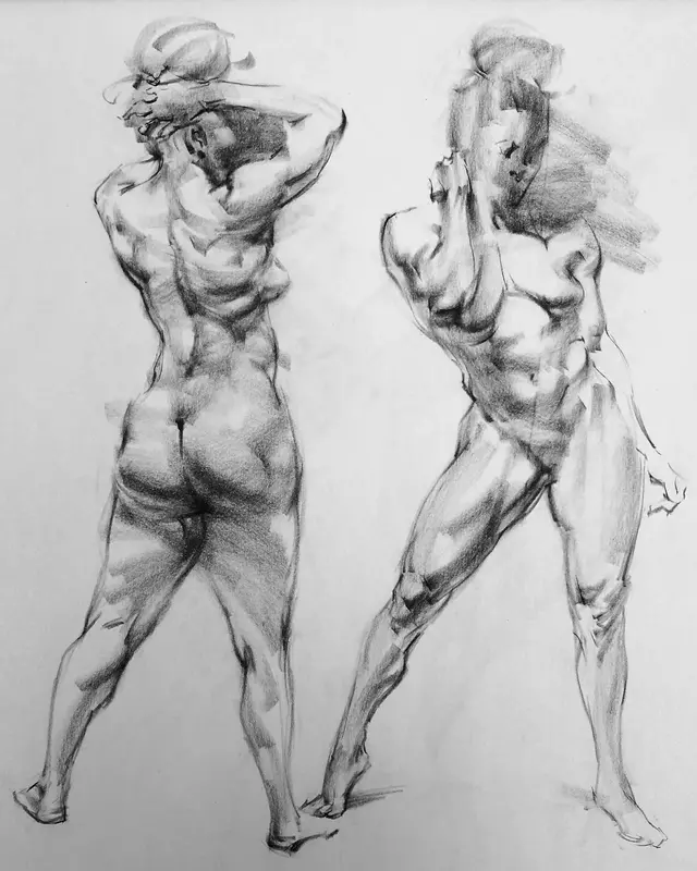 雖然是人體藝術，但是你們看美國藝術家的作品，總該只能學技術了