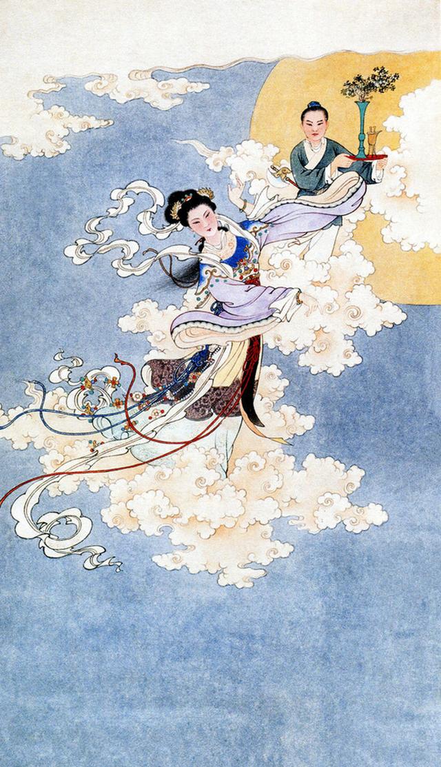 古典美女（嫦娥）美術(shù)素材資料