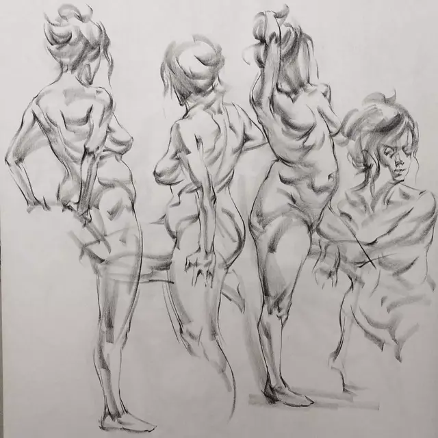 雖然是人體藝術，但是你們看美國藝術家的作品，總該只能學技術了