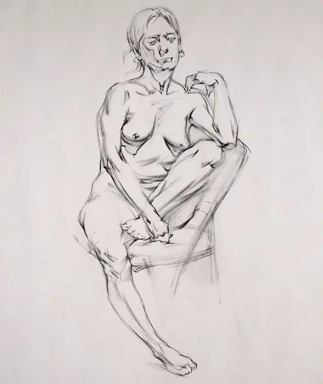 雖然是人體藝術，但是你們看美國藝術家的作品，總該只能學技術了