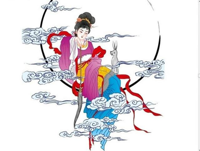 古典美女（嫦娥）美術(shù)素材資料