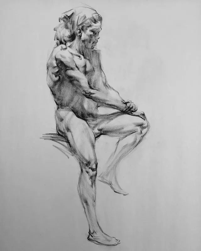 雖然是人體藝術，但是你們看美國藝術家的作品，總該只能學技術了