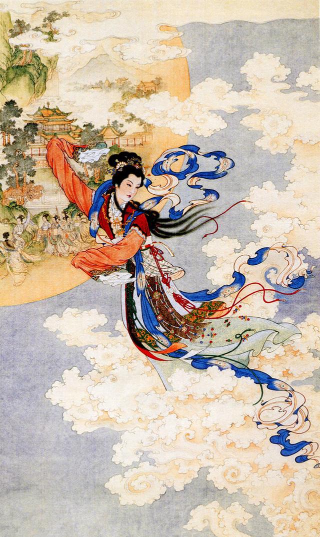 古典美女（嫦娥）美術(shù)素材資料