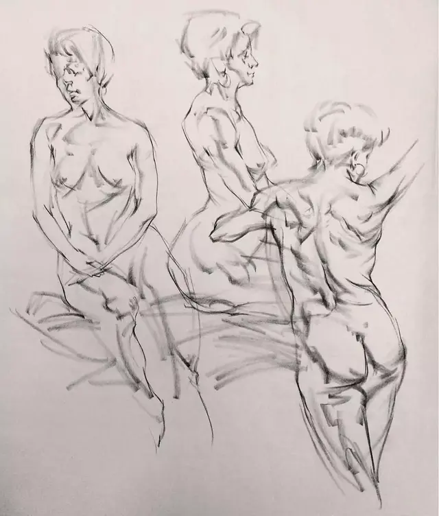 雖然是人體藝術，但是你們看美國藝術家的作品，總該只能學技術了