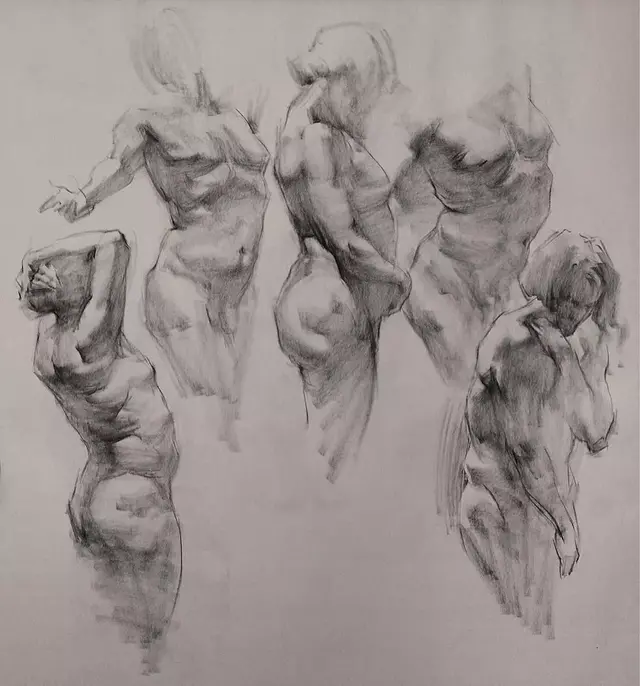 雖然是人體藝術，但是你們看美國藝術家的作品，總該只能學技術了