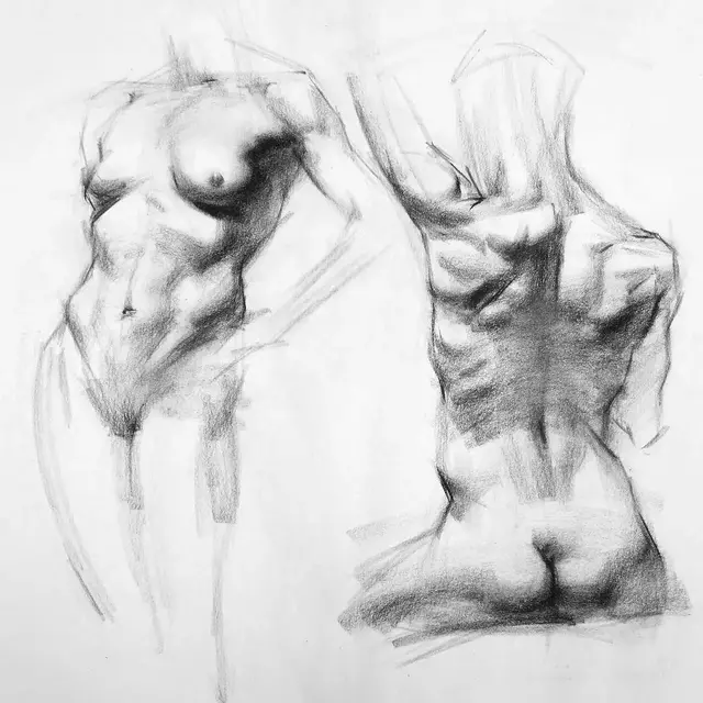 雖然是人體藝術，但是你們看美國藝術家的作品，總該只能學技術了
