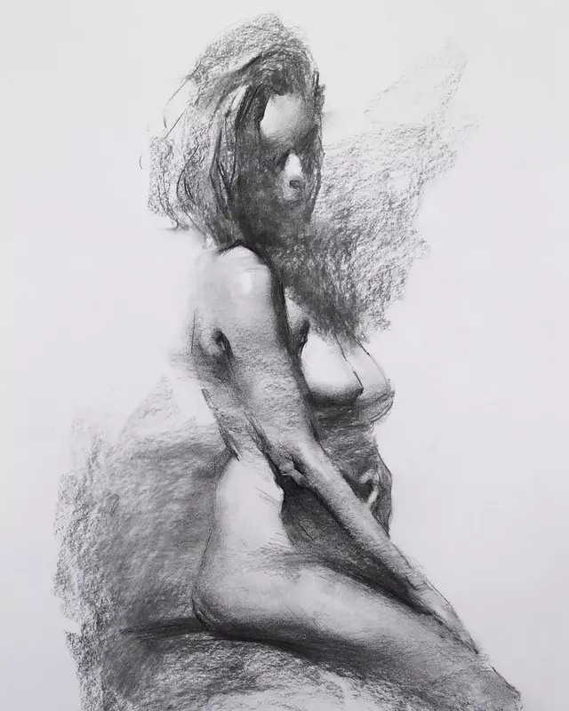 雖然是人體藝術，但是你們看美國藝術家的作品，總該只能學技術了