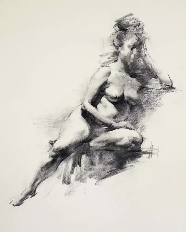 雖然是人體藝術，但是你們看美國藝術家的作品，總該只能學技術了