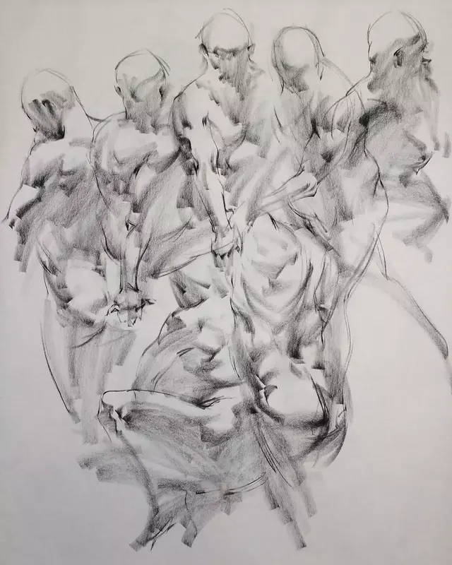 雖然是人體藝術，但是你們看美國藝術家的作品，總該只能學技術了