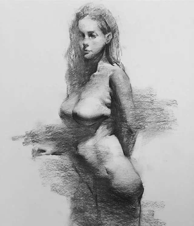 雖然是人體藝術，但是你們看美國藝術家的作品，總該只能學技術了