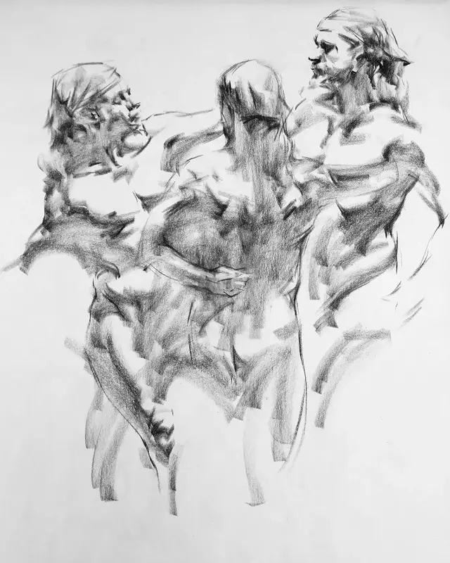 雖然是人體藝術，但是你們看美國藝術家的作品，總該只能學技術了