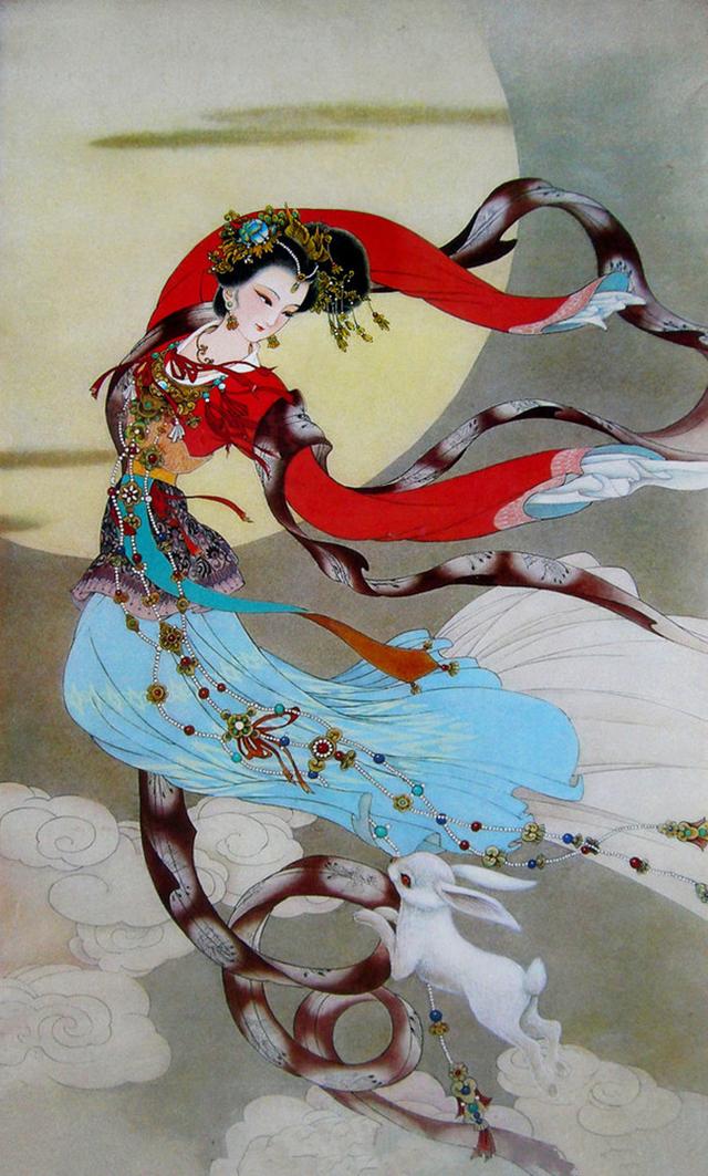 古典美女（嫦娥）美術(shù)素材資料