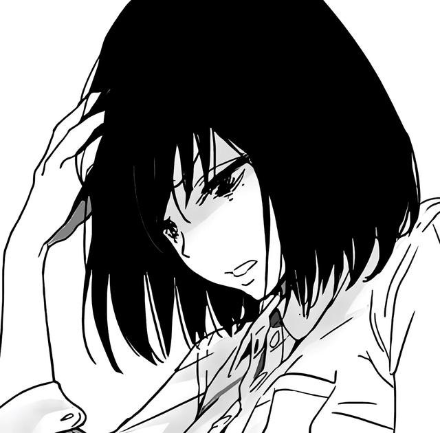 黑白動(dòng)漫女頭高清頭像圖