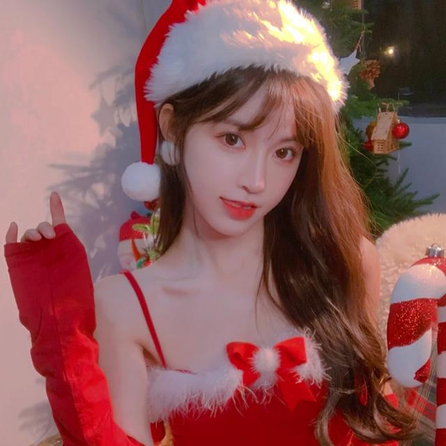 圣誕氣氛美女女頭高清頭像圖