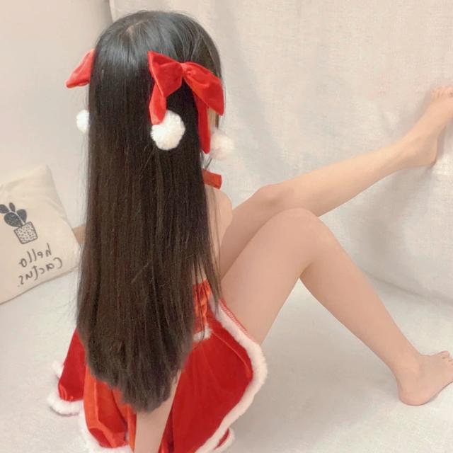 圣誕氣氛美女女頭高清頭像圖